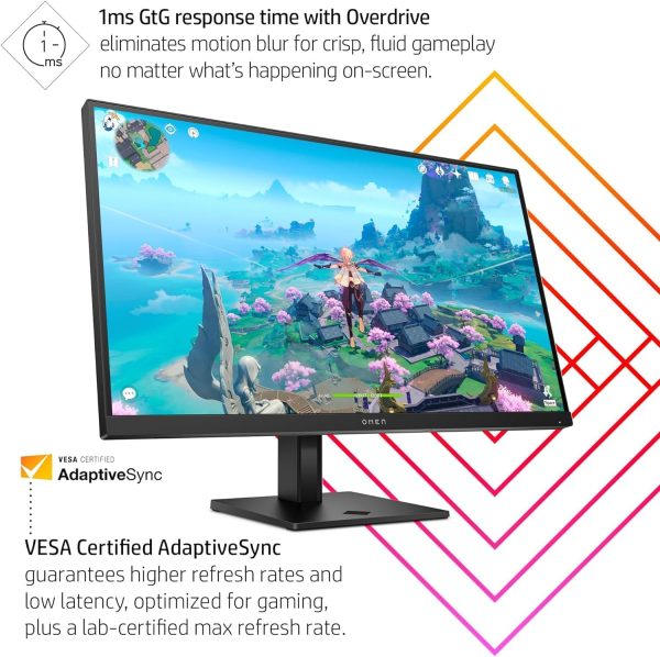 HP OMEN 27" FHD Gaming Monitor - 165Hz, 1ms, IPS, NVIDIA G-SYNC Compatible, AMD FreeSync Premium - Image 3