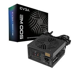 EVGA 500 W2 500W Power Supply Unit – 80+ Certified, Reliable Gaming & Office PSU