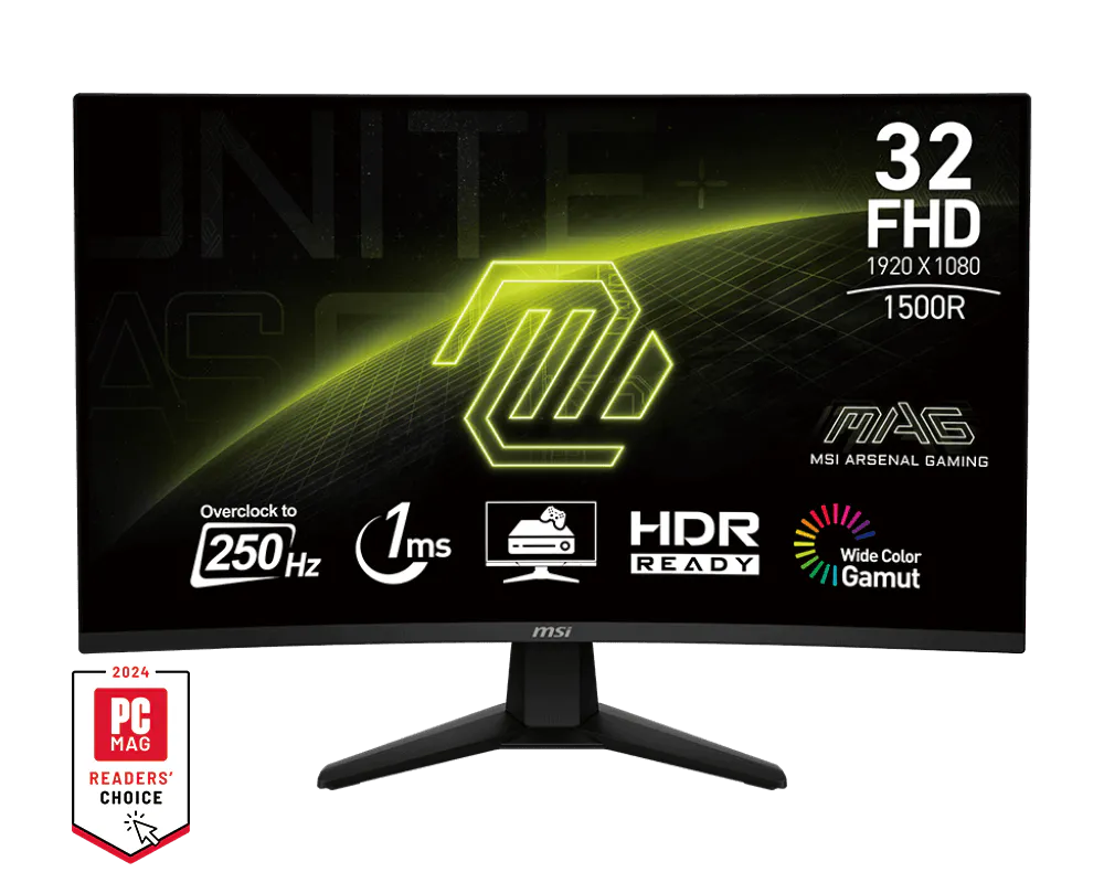 MSI MAG 32C6X 32? Curved Gaming Monitor | 250Hz (OC) | 1ms MPRT | Adaptive Sync | HDR Ready | VA Panel